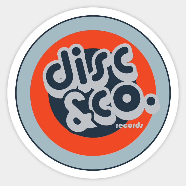 Disc & Co. Records Sticker by modernistdesign